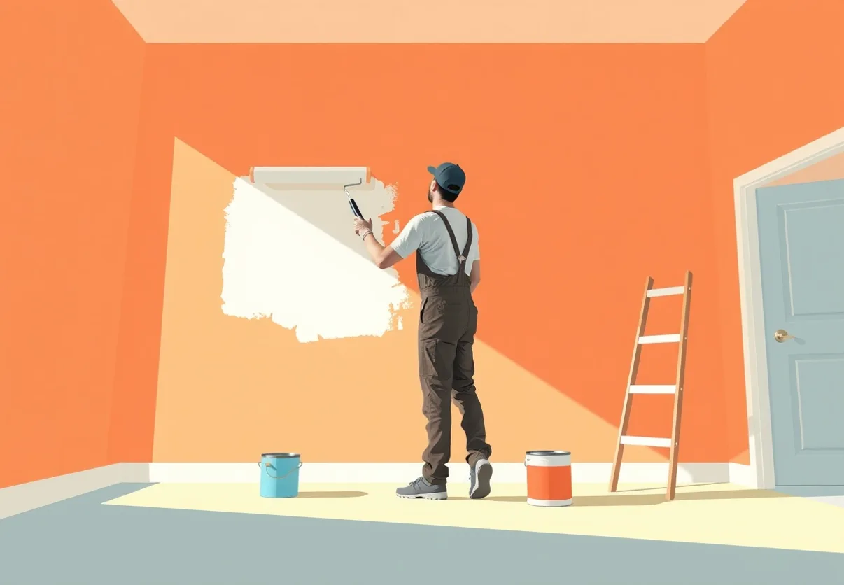 Peintre Saint-André-lez-Lille 59350 en intervention sur un chantier